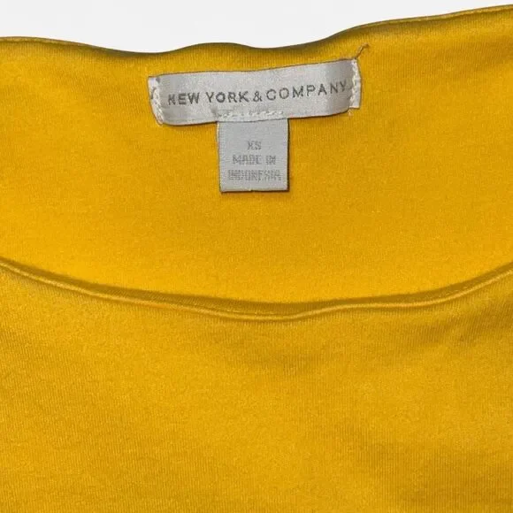 Yellow Cotton Shift Sleeveless Mini Dress from New York & Co. SIZE XS - Picture 2 of 7